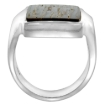 Picture of Sterling Silver Rectangular Tiger Wood Ring for Women 7/8 inch wide sizes 6-10