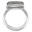 Picture of Sterling Silver Square shaped Tigerwood Ring for Women 5/8 inch wide sizes 6-10