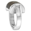 Picture of Sterling Silver Square shaped Tigerwood Ring for Women 5/8 inch wide sizes 6-10