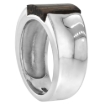 Picture of Sterling Silver Concave Tigerwood Ring for Women 3/8 inch wide sizes 6-10