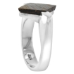 Picture of Sterling Silver Diamond shaped Tigerwood Ring for Women 9/16 inch wide sizes 6-10
