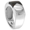 Picture of Sterling Silver Flat Band for Women 3/8 inch wide sizes 6-10