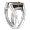 Picture of Sterling Silver Wire Tigerwood Ring for Women 5/8 inch wide sizes 6-10