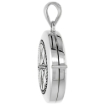 Picture of 7/8 inch Sterling Silver Celtic Five-fold Knot Round Locket for Women Flawless Polished Finish Available with or without Chain