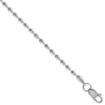 Picture of Sterling Silver Oval Pallini Bead Ball Chain Necklaces & Bracelets 2.5mm Nickel Free Italy 7-30 inch