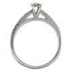 Picture of 0.067 ct Sterling Silver Diamond Solitaire Engagement Ring for Women Rhodium Finish sizes 5 to 10
