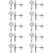 Picture of Small Stainless Steel Antique Key Stud Earrings 1-10 Pack 1/2 inch