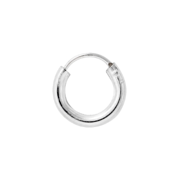 Picture of 2mm Thick Sterling Silver Small 10mm Endless Hoop Earrings for Cartilage Nose and Lips 3/8 inch