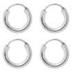 Picture of 2mm Thick Sterling Silver Small 10mm Endless Hoop Earrings for Cartilage Nose and Lips 3/8 inch