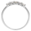 Picture of 14k White Gold Alternating Genuine Gem & Diamond 5-Stone Ring Round Brilliant cut 0.17ct 2.7mm size 5-10