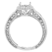 Picture of 14K White Gold Natural Tanzanite & Diamond Halo Ring Round 6 mm, sizes 5-10