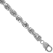 Picture of Very Thick Sterling Silver 8mm Diamond-cut Rope Chain Necklaces and Bracelets for Men Handmade Nickel Free Italy 8-30 inch
