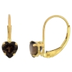 Picture of 10k Gold Gemstone Leverback Earrings 5mm Heart Shape 1 ct 9/16 inch