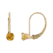 Picture of 10k Gold Gemstone Leverback Earrings 4mm Round 0.50 ct 9/16 inch