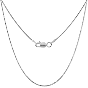 Picture of Very Thin Sterling Silver 0.9mm Snake Chain Necklaces & Bracelets Nickel Free Italy Sizes 7-30 inch