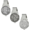 Picture of Sterling Silver Half Dollar Money Clip Spring Back with Genuine Coin