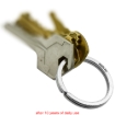 Picture of Sterling Silver Split Ring Key Ring with Tags for Engraving and Personalizing 33mm (1 1/4 inch)