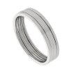 Picture of 316L Stainless Steel Pipe Cut 1mm Toe Ring Wedding Band Midi Ring for Women Very Thin Stackable Polished Comfort Fit sizes 1 - 6