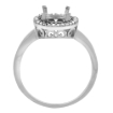 Picture of 14K White Gold Diamond Halo 10x8 mm Oval Gemstone Engagement Ring for Women Oval 10x8 mm assorted Colors, sizes 5 - 10