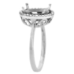 Picture of 14K White Gold Diamond Halo 10x8 mm Oval Gemstone Engagement Ring for Women Oval 10x8 mm assorted Colors, sizes 5 - 10