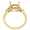 Picture of 14K Yellow Gold Simple Large 4 Prong 10x8mm Oval Amethyst Engagement Ring for Women 3/8 inch wide Sizes 6-10
