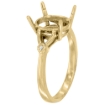 Picture of 14K Yellow Gold Simple Large 4 Prong 10x8mm Oval Amethyst Engagement Ring for Women 3/8 inch wide Sizes 6-10