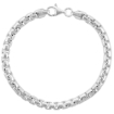 Picture of Sterling Silver 5mm Round Box Chain Necklaces and Bracelets for Men Heavy Nickel Free Italy 7-30 inch
