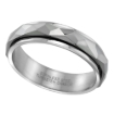 Picture of Tungsten Carbide 5 mm Faceted Spinner Wedding Band Ring sizes 7 to 14
