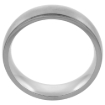 Picture of 6mm Titanium Domed Wedding Band Ring for Men and Women Brushed Finish Recessed Edges Comfort Fit sizes 7 - 14