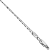 Picture of Sterling Silver 4mm Flat Curb Cuban Chain Necklaces and Bracelets for Men and Women Beveled Edges Polished Finish Nickel Free Italy 7-30 inch