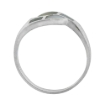 Picture of Dainty 1/4 inch Sterling Silver 4-Stone Inlay Bypass Mother of Pearl Ring for Women & Teens size 10