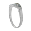 Picture of Dainty 1/4 inch Sterling Silver 4-Stone Inlay Bypass Mother of Pearl Ring for Women & Teens size 10