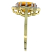 Picture of 10K Yellow Gold Halo Engagement Citrine Engagement Ring Diamond Accents Oval 9x7mm, sizes 5 - 10