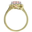 Picture of 10K Yellow Gold Halo Engagement Morganite Engagement Ring Diamond Accents Oval 9x7mm, sizes 5 - 10