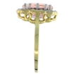 Picture of 10K Yellow Gold Halo Engagement Morganite Engagement Ring Diamond Accents Oval 9x7mm, sizes 5 - 10