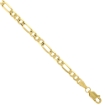 Picture of 10K Solid Yellow Gold FIGARO Chain Necklace Concave 2.23 - 10.25 mm Nickel Free, 16 - 30 inches long