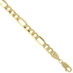 Picture of 10K Solid Yellow Gold FIGARO Chain Necklace Concave 2.23 - 10.25 mm Nickel Free, 16 - 30 inches long