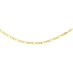 Picture of 10K Solid Yellow Gold FIGARO Chain Necklace Concave 2.23 - 10.25 mm Nickel Free, 16 - 30 inches long