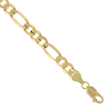 Picture of 10K Solid Yellow Gold FIGARO Chain Necklace Concave 2.23 - 10.25 mm Nickel Free, 16 - 30 inches long