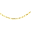 Picture of 10K Solid Yellow Gold FIGARO Chain Necklace Concave 2.23 - 10.25 mm Nickel Free, 16 - 30 inches long