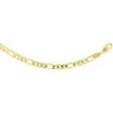 Picture of 10K Solid Yellow Gold FIGARO Chain Necklace Concave 2.23 - 10.25 mm Nickel Free, 16 - 30 inches long