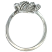 Picture of 10K White Gold Ribbon Diamond Ring 0.39 cttw, 11/16 inch wide