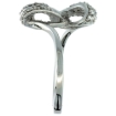 Picture of 10K White Gold Ribbon Diamond Ring 0.39 cttw, 11/16 inch wide