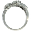 Picture of 10K Gold Triple Flower Diamond Ring 0.50 cttw, 3/8 inch wide