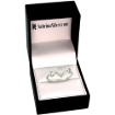 Picture of 10K White Gold Heart Diamond Engagement Ring with 0.06 cttw, 11/32 inch wide