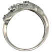 Picture of 10K Gold Triple Heart Diamond Engagement Ring 0.13 cttw, 7/16 inch wide