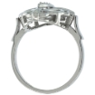 Picture of 10K White Gold Fleur De Lis Loop Diamond Ring 0.10 cttw, 13/16 inch wide