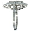 Picture of 10K White Gold Fleur De Lis Loop Diamond Ring 0.10 cttw, 13/16 inch wide