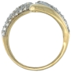 Picture of 10K Yellow Gold Wave Diamond Ring 0.30 cttw, 1/2 inch wide