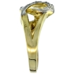 Picture of 10K Yellow Gold Triple Heart Diamond Engagement Ring 0.13 cttw, 7/16 inch wide, size 10